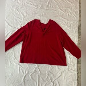 Lane Bryant Vibrant Red Knit Top